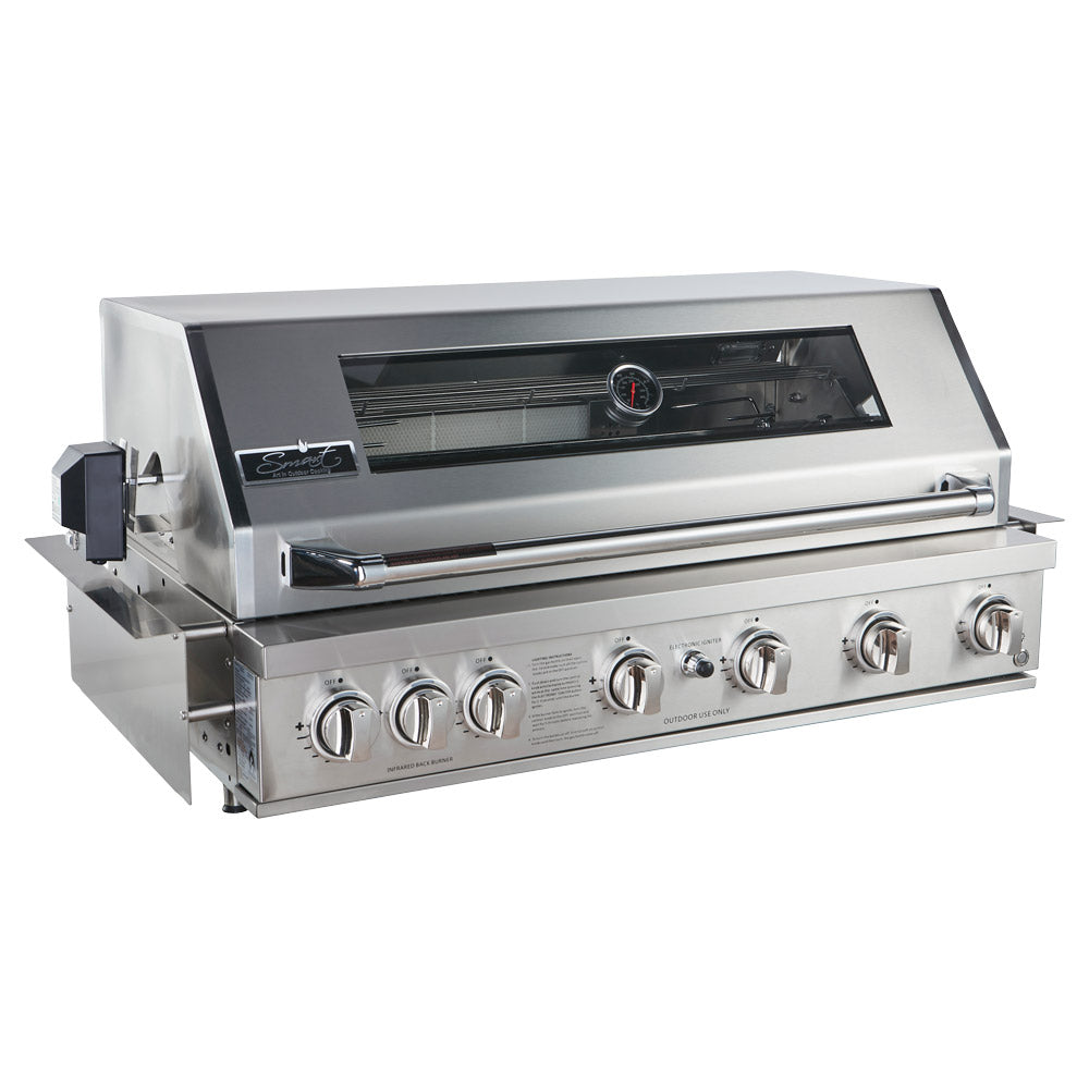 Smart Burner Built-In Gas BBQ With Rotisserie Rear Infrared Burner