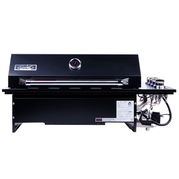 Smart 4-Burner Drop-In Gas BBQ With Slimline Hood in Black (4000DG-SL-BLK)