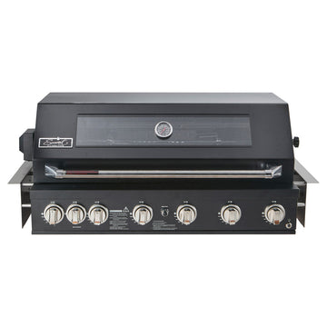 Smart 6 Burner Built-In Gas BBQ With Rotisserie & Rear Infrared Burner In Black (601WB-BLK)
